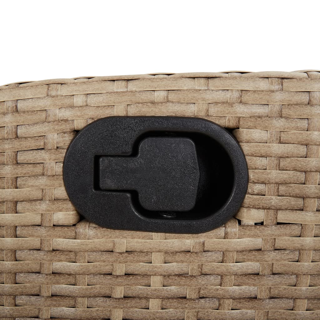 vidaXL 3-delige Bistroset met kussens poly rattan zwart