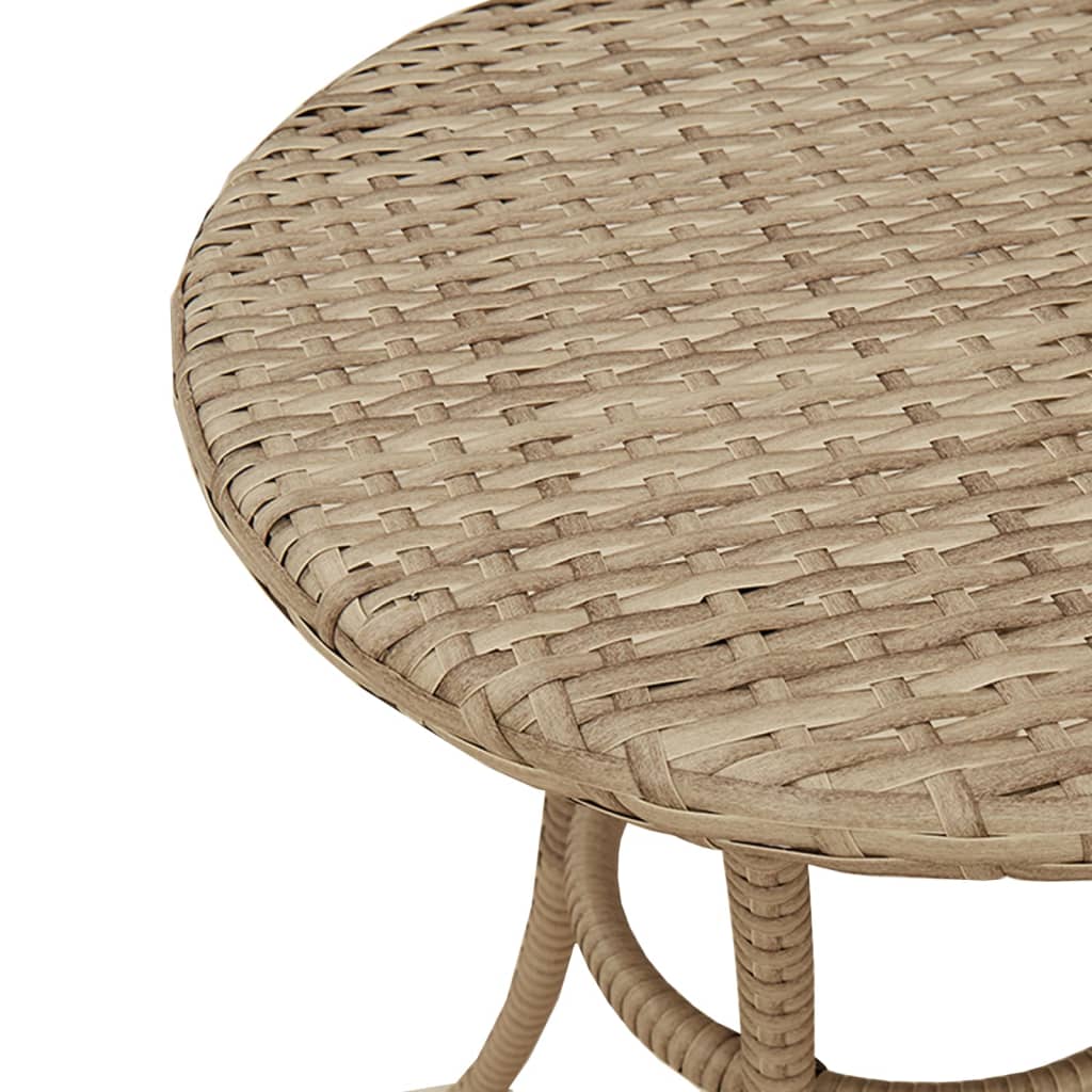 vidaXL 3-delige Bistroset met kussens poly rattan zwart