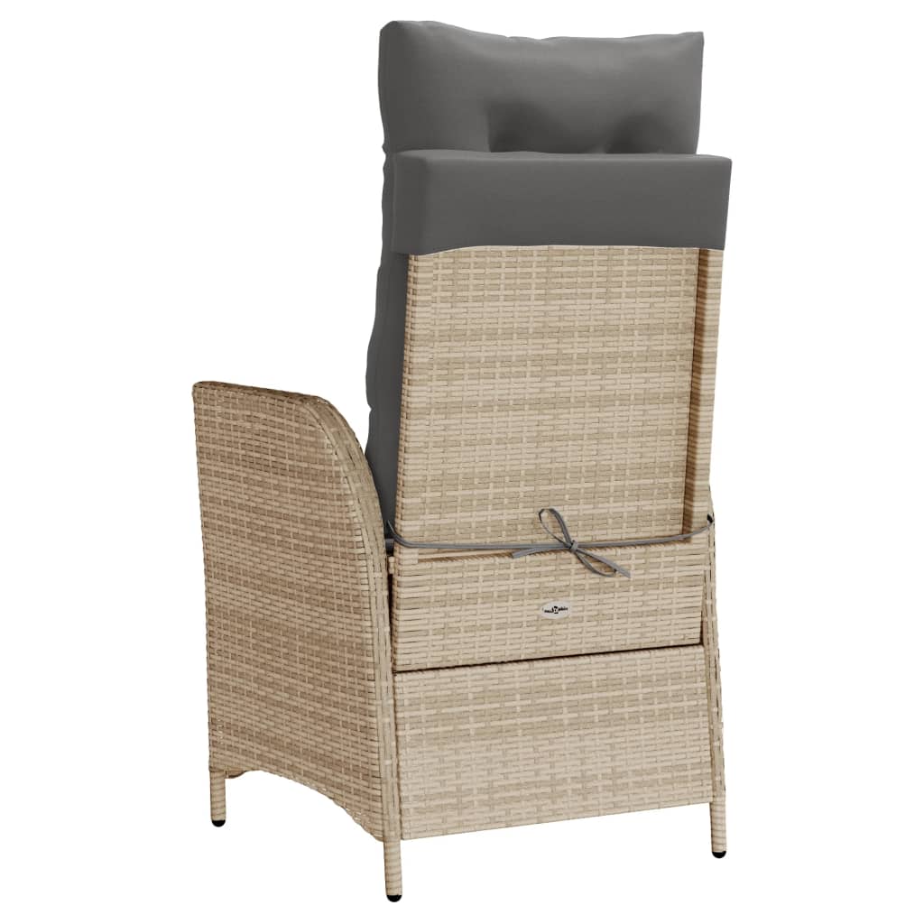 vidaXL 3-delige Bistroset met kussens poly rattan zwart
