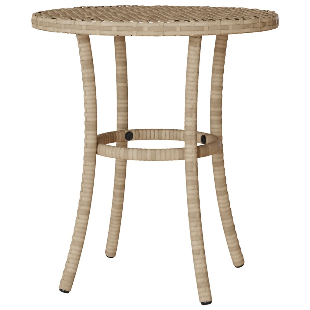 vidaXL 3-delige Bistroset met kussens poly rattan zwart
