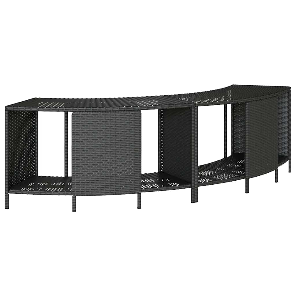 vidaXL Opbergschappen voor hottub 2 st poly rattan grijs