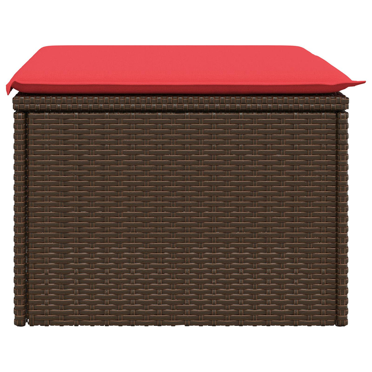 vidaXL Tuinkruk met kussen 55x55x37 cm poly rattan grijs