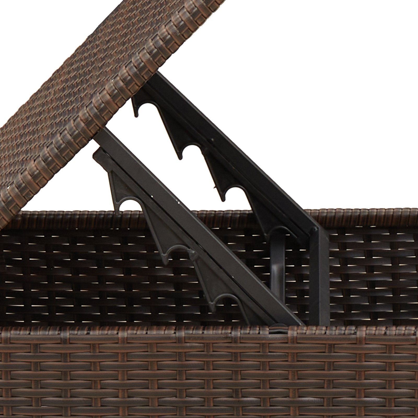 vidaXL Tuinkruk met kussen 55x55x37 cm poly rattan grijs