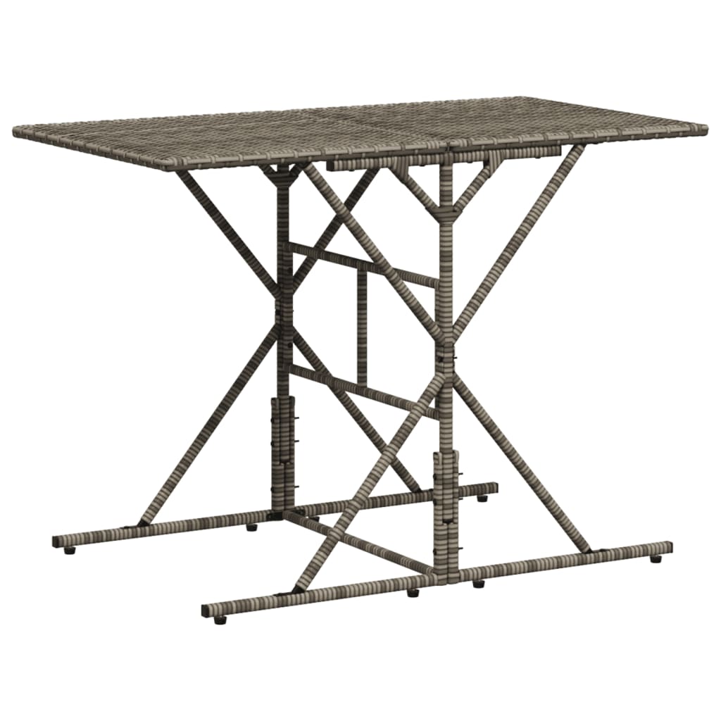vidaXL 7-delige tuineetset met kussens grijs poly rattan
