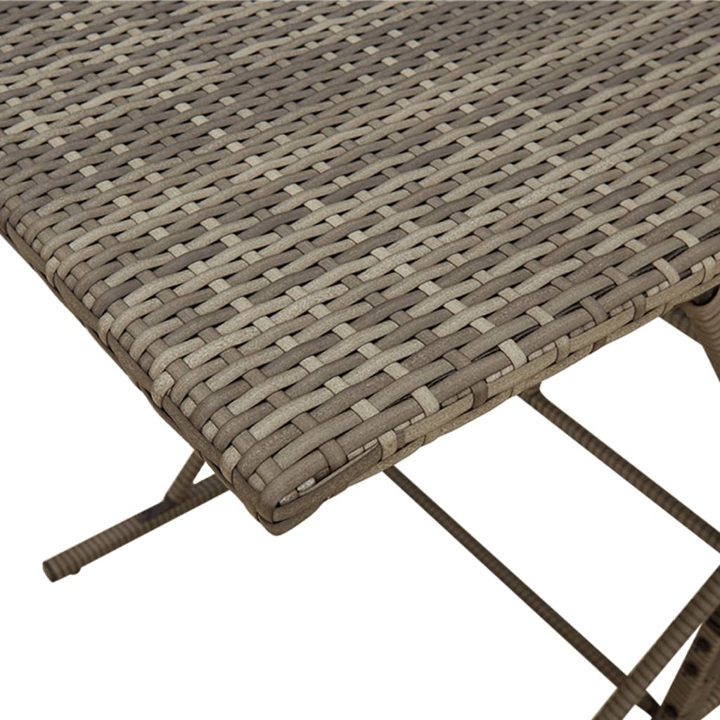 vidaXL 7-delige tuineetset met kussens grijs poly rattan