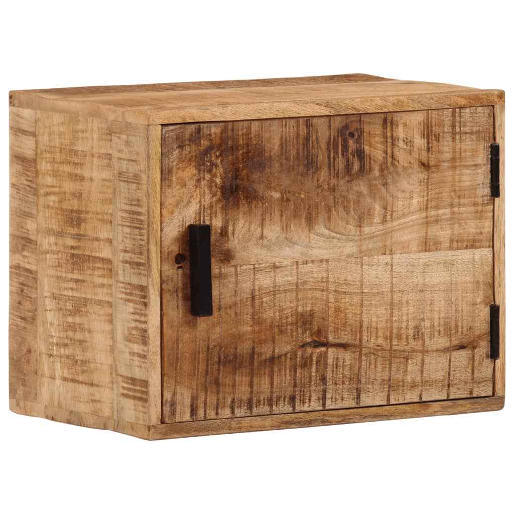 vidaXL Nachtkastje wandgemonteerd 40x30x25 cm massief mangohout