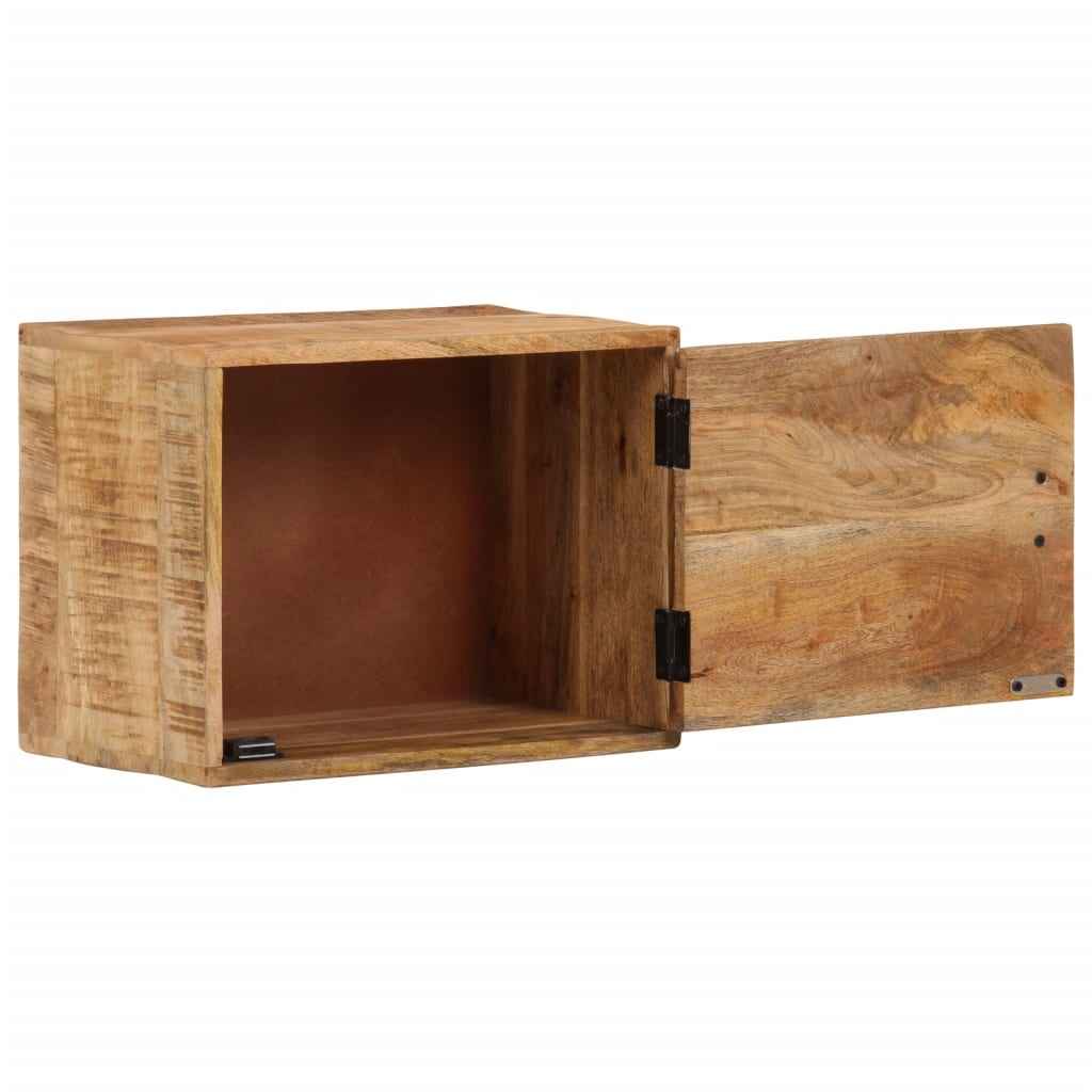 vidaXL Nachtkastje wandgemonteerd 40x30x25 cm massief mangohout