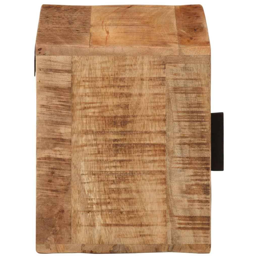vidaXL Nachtkastje wandgemonteerd 40x30x25 cm massief mangohout
