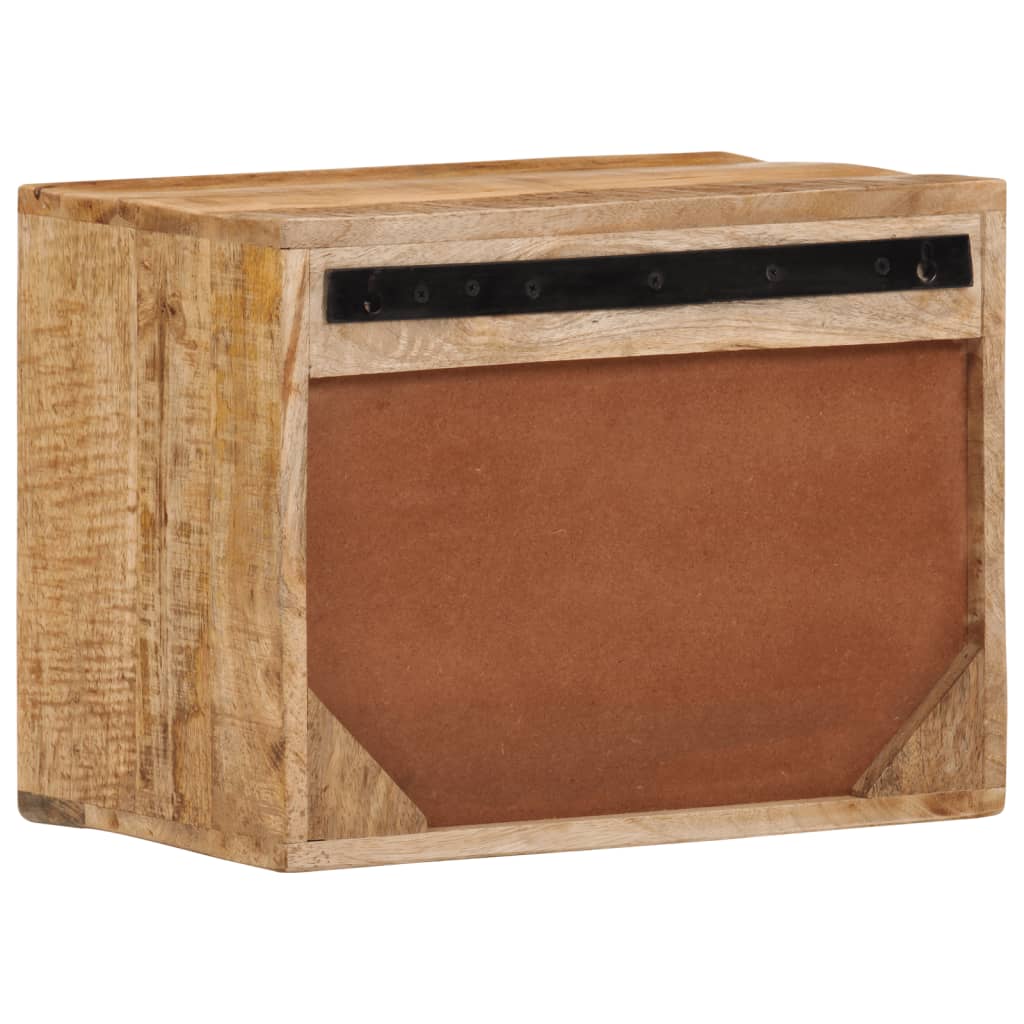 vidaXL Nachtkastje wandgemonteerd 40x30x25 cm massief mangohout