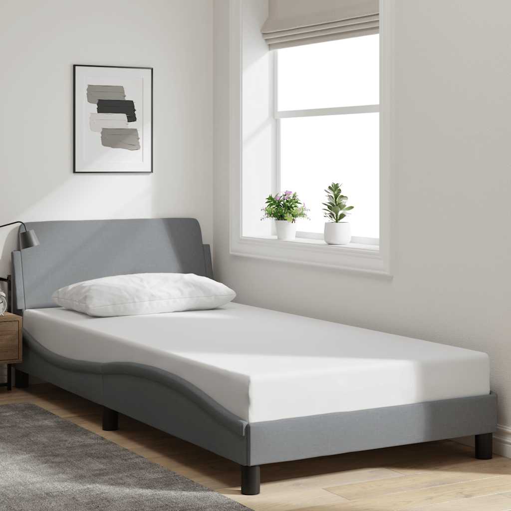 vidaXL Bedframe "Dover" stof donkergrijs 100x203 cm