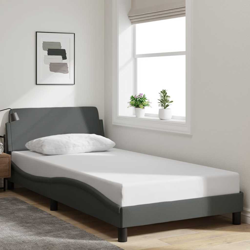vidaXL Bedframe "Dover" stof donkergrijs 100x203 cm