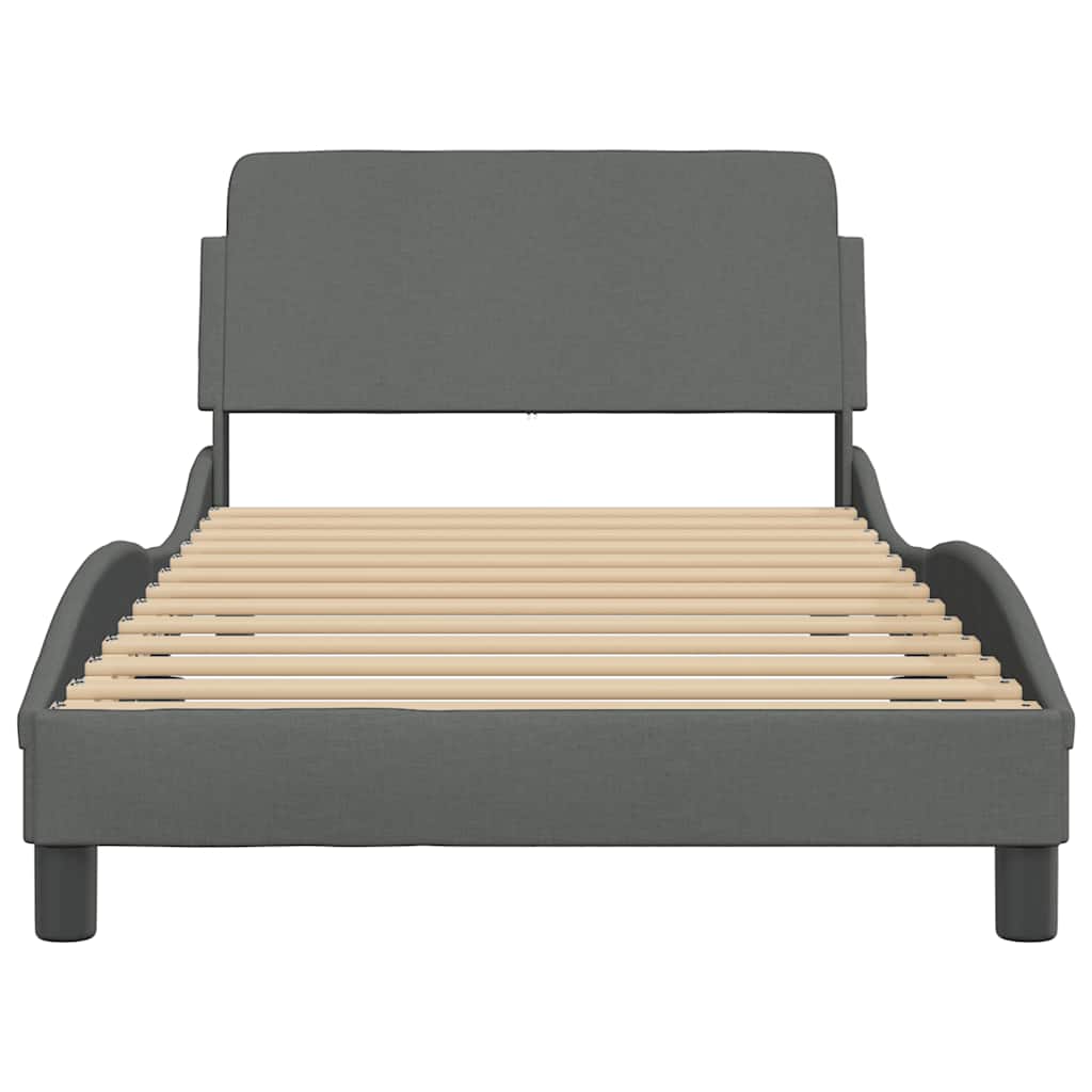 vidaXL Bedframe "Dover" stof donkergrijs 100x203 cm