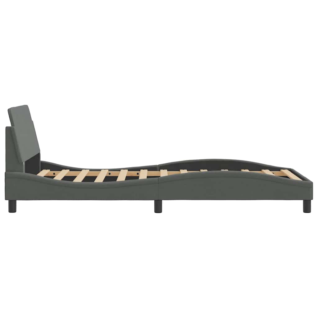 vidaXL Bedframe "Dover" stof donkergrijs 100x203 cm
