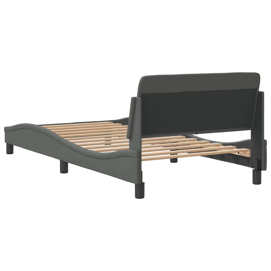 vidaXL Bedframe "Dover" stof donkergrijs 100x203 cm