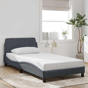 vidaXL Bedframe "Dover" fluweel donkergrijs 100x203 cm
