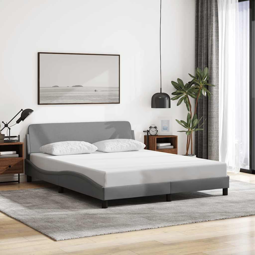 vidaXL Bedframe "Dover" stof donkergrijs 100x203 cm