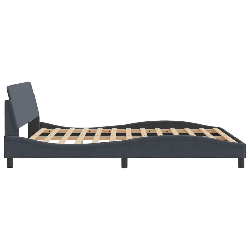 vidaXL Bedframe "Dover" fluweel donkergrijs 100x203 cm