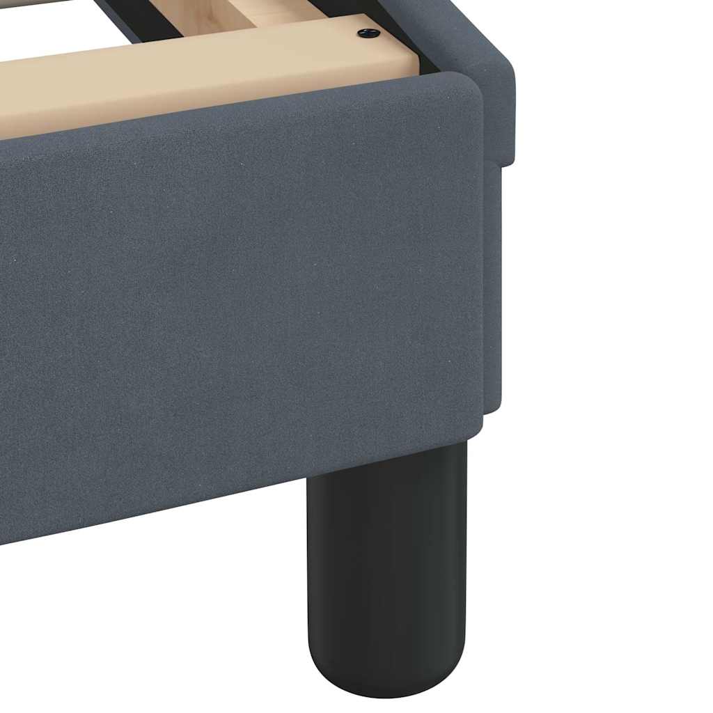 vidaXL Bedframe "Dover" fluweel donkergrijs 100x203 cm
