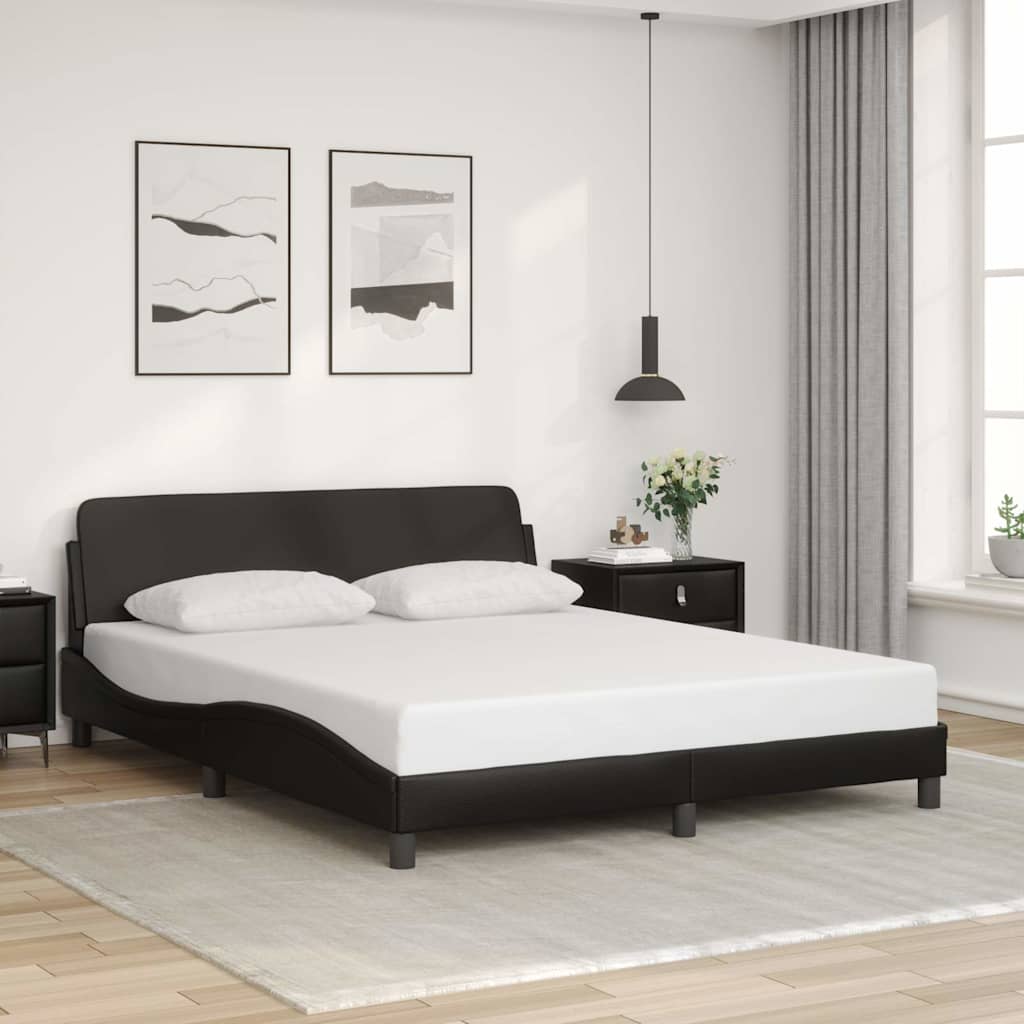 vidaXL Bedframe "Dover" kunstleer zwart 100x203 cm