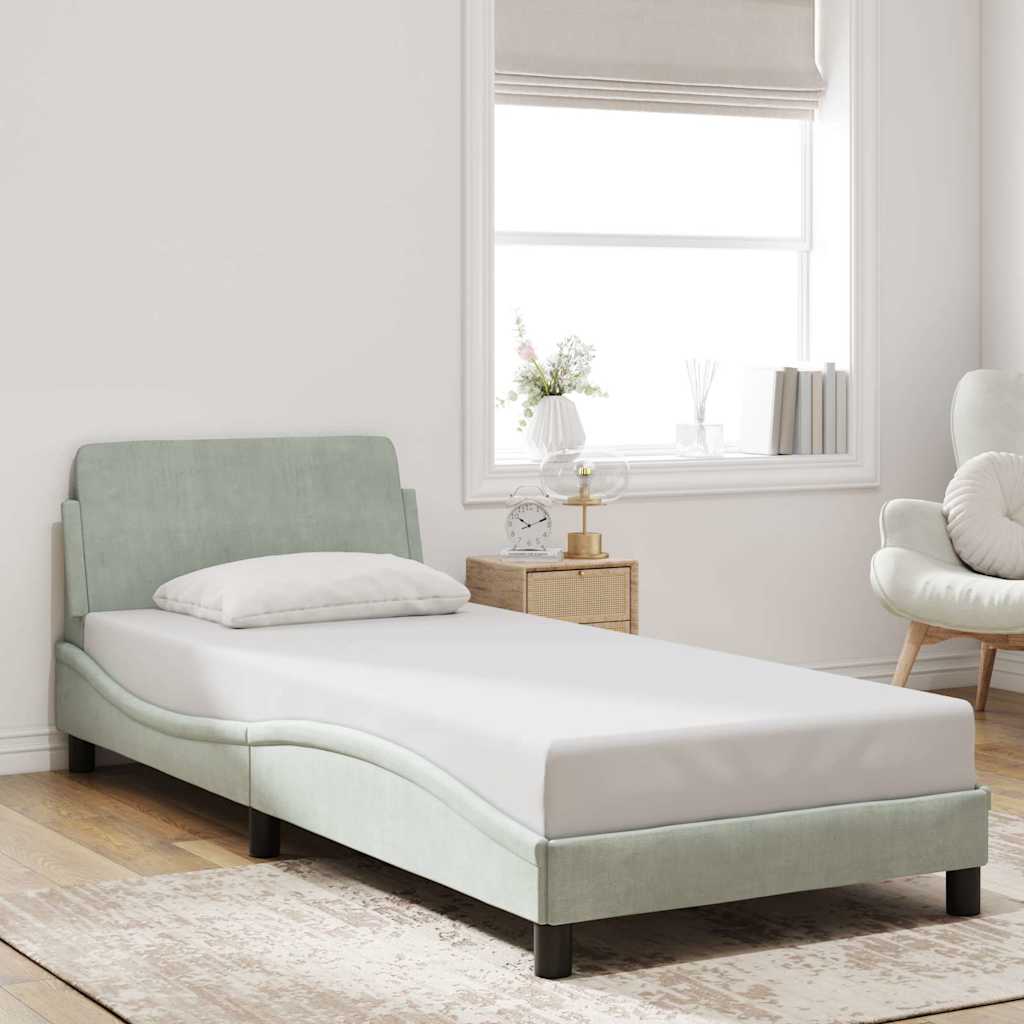 vidaXL Bedframe Dover zwart 180x200 cm fluweel