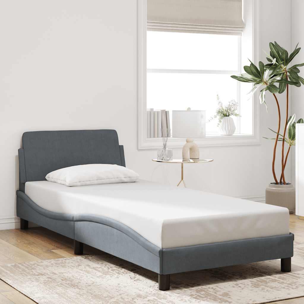 vidaXL Bedframe Dover zwart 180x200 cm fluweel