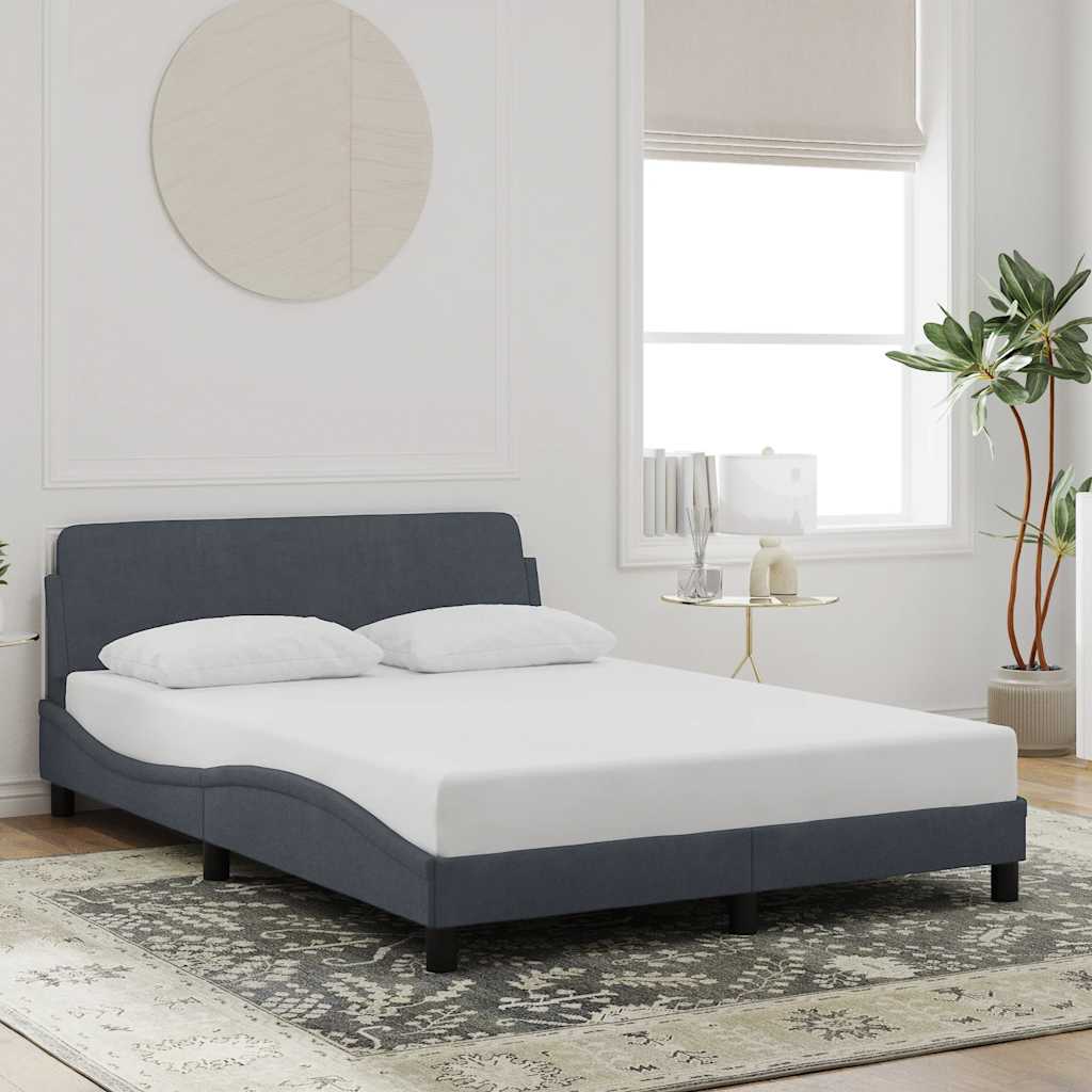 vidaXL Bedframe Dover zwart 180x200 cm fluweel