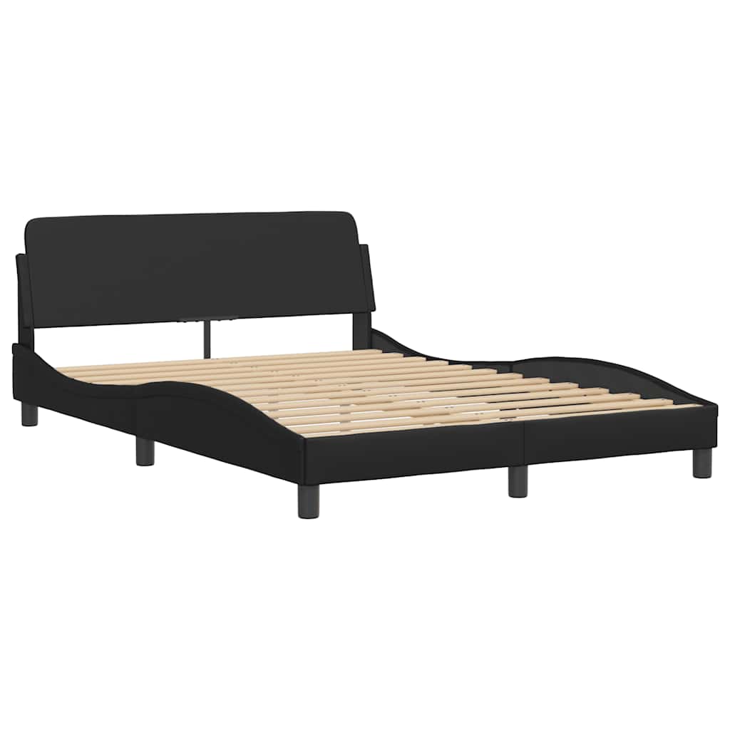 vidaXL Bedframe Dover zwart 135x190 cm kunstleer