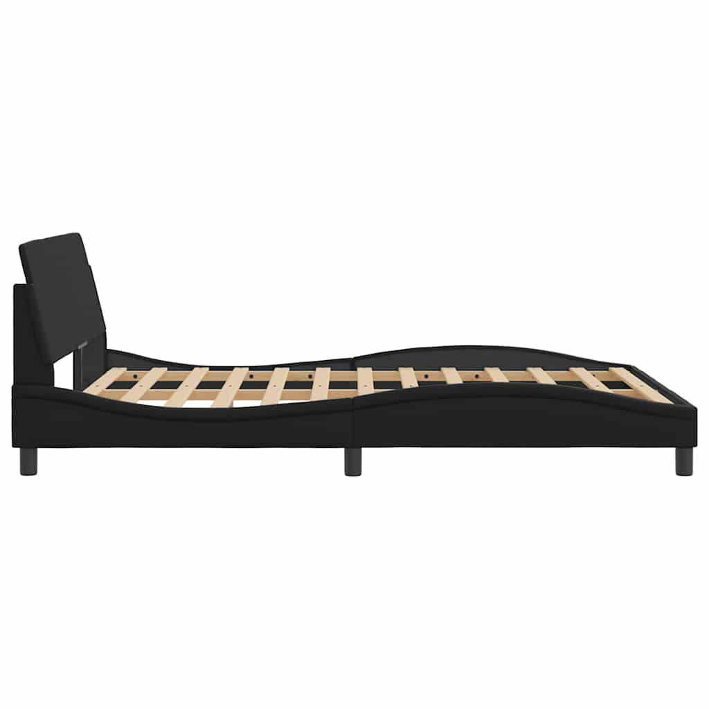 vidaXL Bedframe Dover zwart 135x190 cm kunstleer
