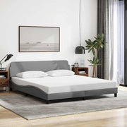 vidaXL Bedframe Dover lichtgrijs 180x200 cm stof