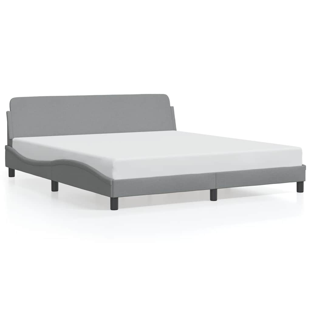 vidaXL Bedframe Dover lichtgrijs 180x200 cm stof