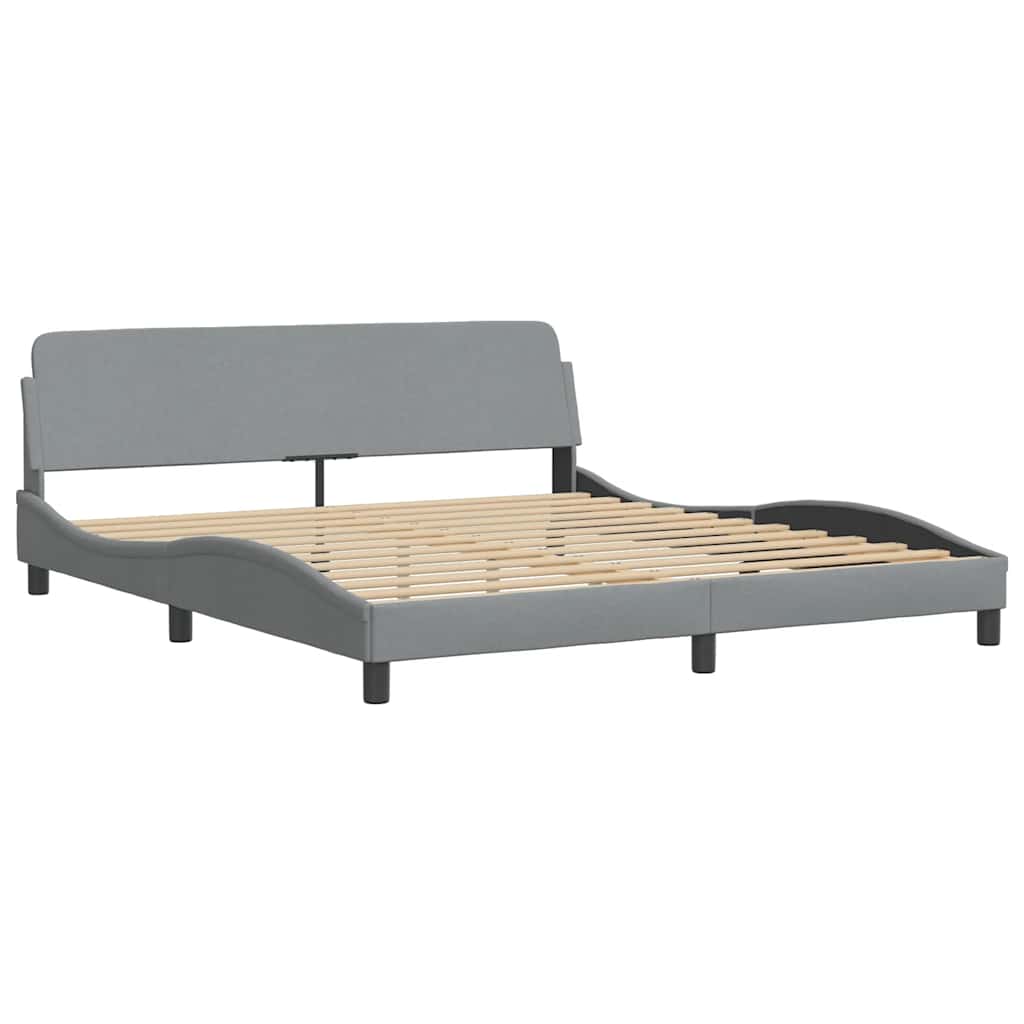 vidaXL Bedframe Dover lichtgrijs 180x200 cm stof