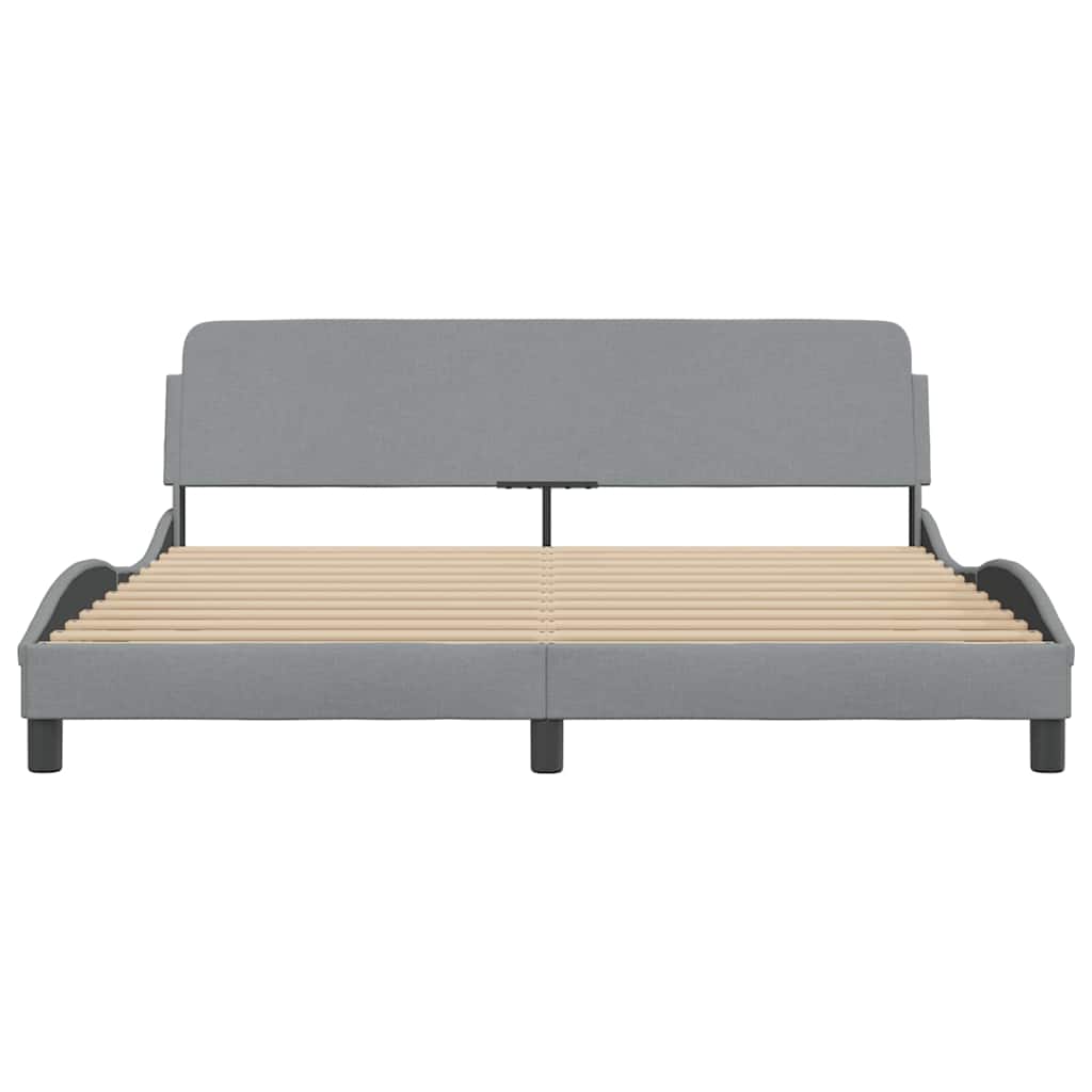 vidaXL Bedframe Dover lichtgrijs 180x200 cm stof