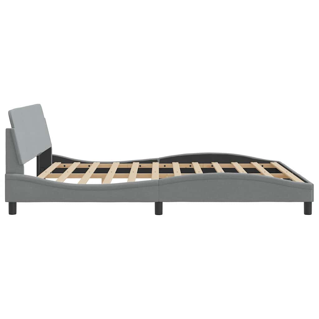 vidaXL Bedframe Dover lichtgrijs 180x200 cm stof