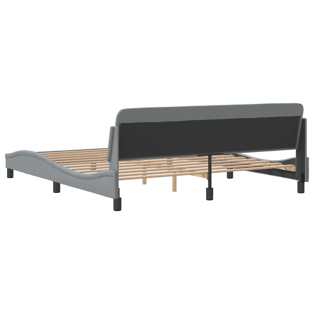 vidaXL Bedframe Dover lichtgrijs 180x200 cm stof