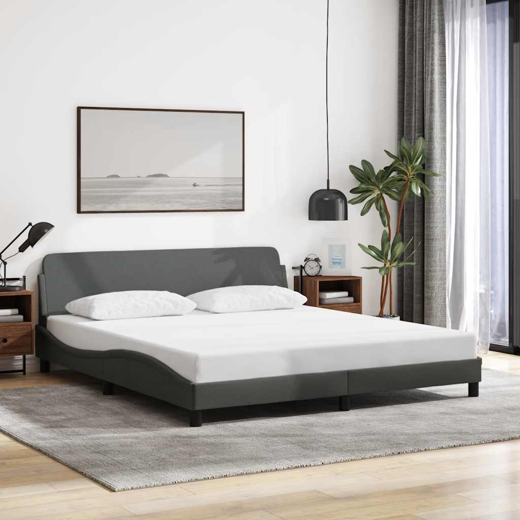 vidaXL Bedframe Dover lichtgrijs 180x200 cm stof