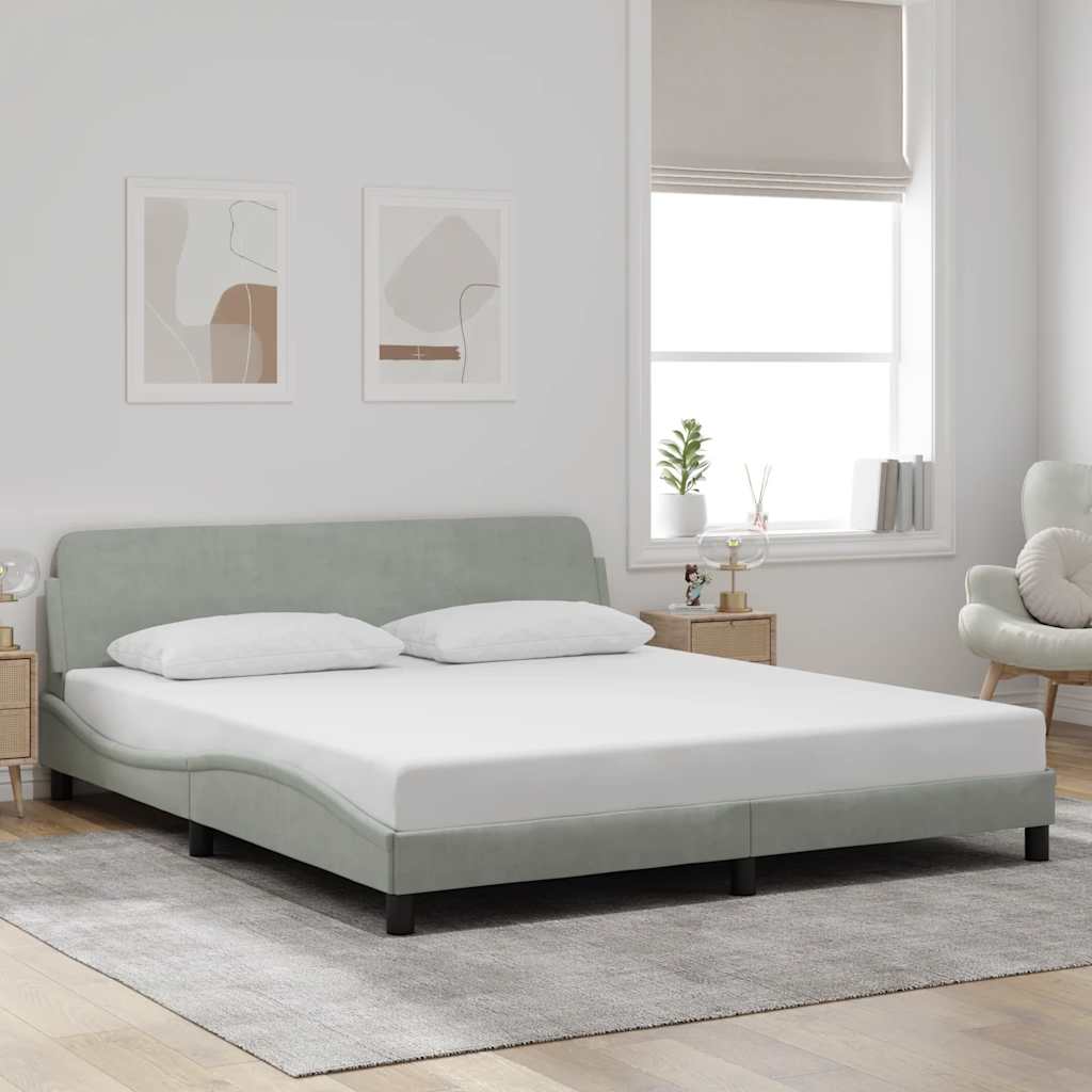 vidaXL Bedframe Dover zwart 180x200 cm fluweel