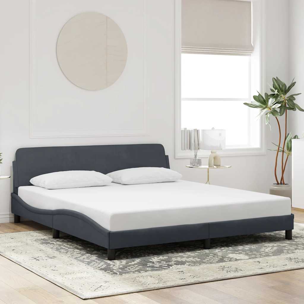 vidaXL Bedframe Dover zwart 180x200 cm fluweel