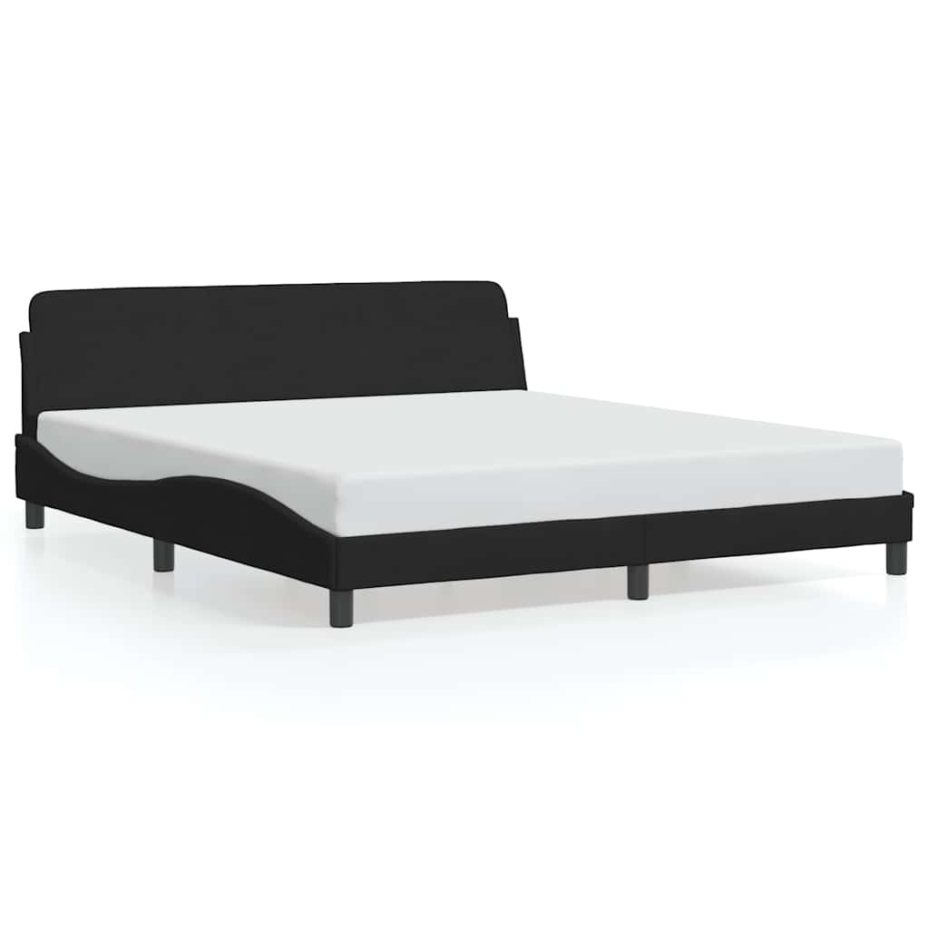 vidaXL Bedframe Dover zwart 180x200 cm fluweel