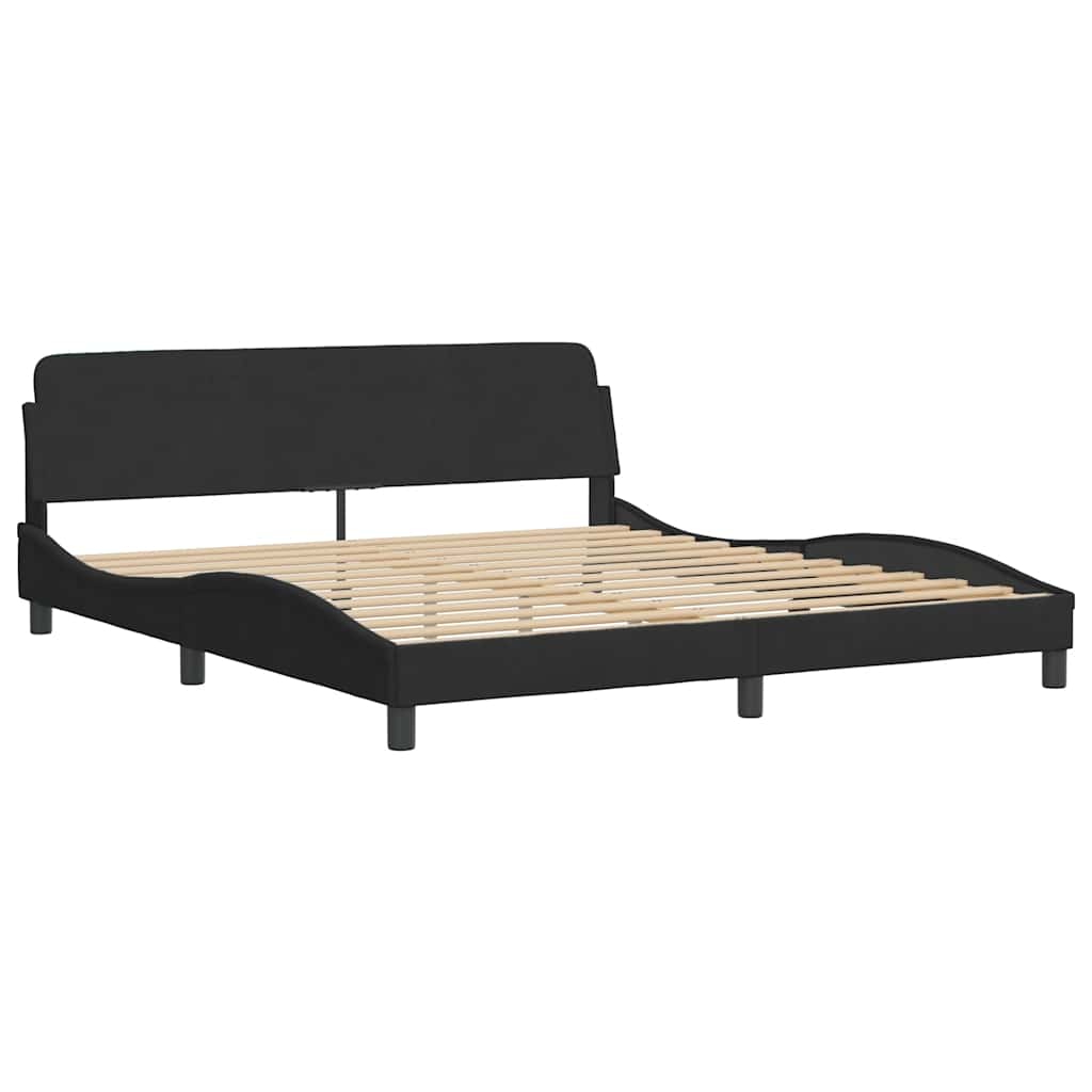 vidaXL Bedframe Dover zwart 180x200 cm fluweel