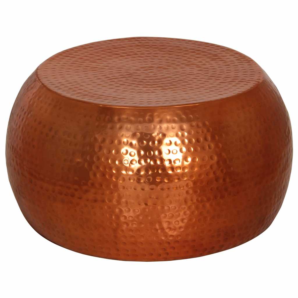 vidaXL Salontafel gehamerd aluminium zilverkleurig