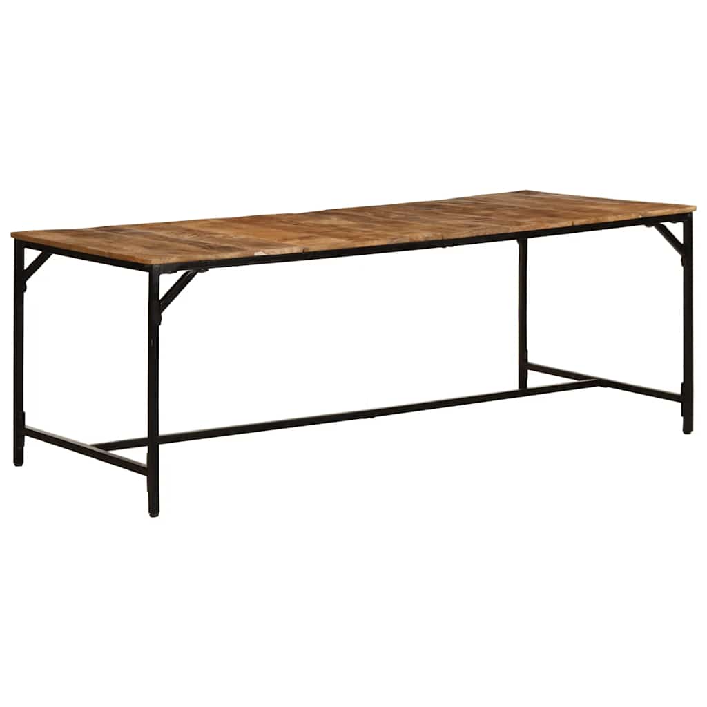 vidaXL Eettafel 140x70x75 cm massief hout ruw mangohout
