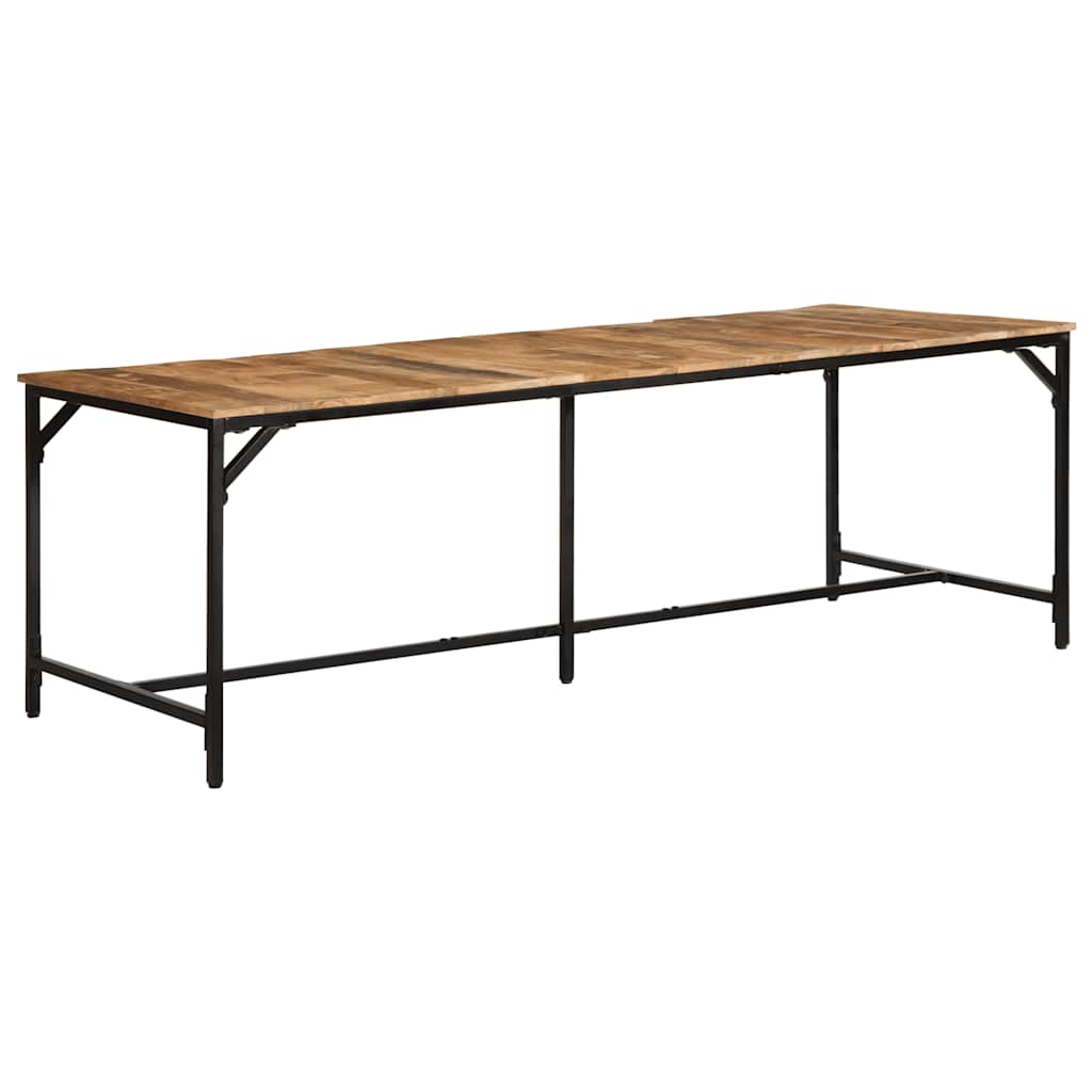vidaXL Eettafel 140x70x75 cm massief hout ruw mangohout
