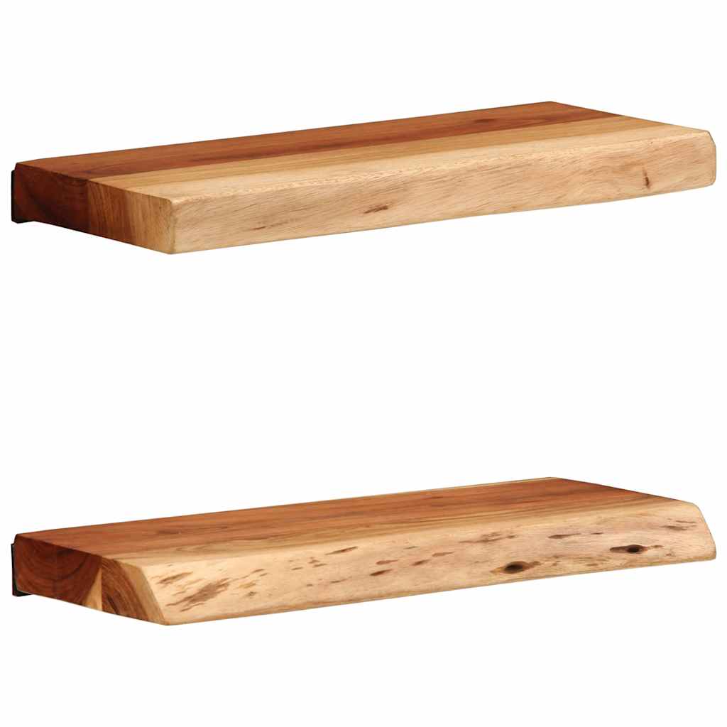 vidaXL Wandschappen 2 st 60x20x3,5 cm massief acaciahout