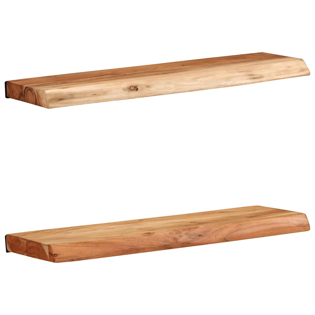 vidaXL Wandschappen 2 st 60x20x3,5 cm massief acaciahout