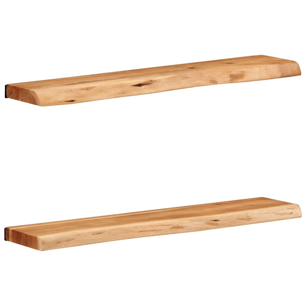 vidaXL Wandschappen 2 st 60x20x3,5 cm massief acaciahout