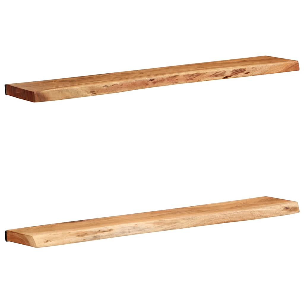 vidaXL Wandschappen 2 st 60x20x3,5 cm massief acaciahout
