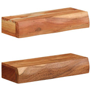 vidaXL Wandschappen 2 st 40x17x8 cm massief acaciahout