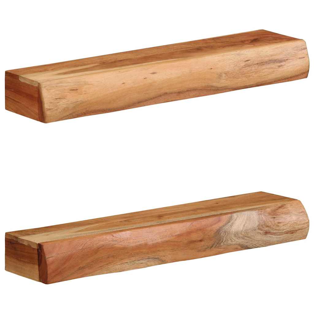 vidaXL Wandschappen 2 st 40x17x8 cm massief acaciahout