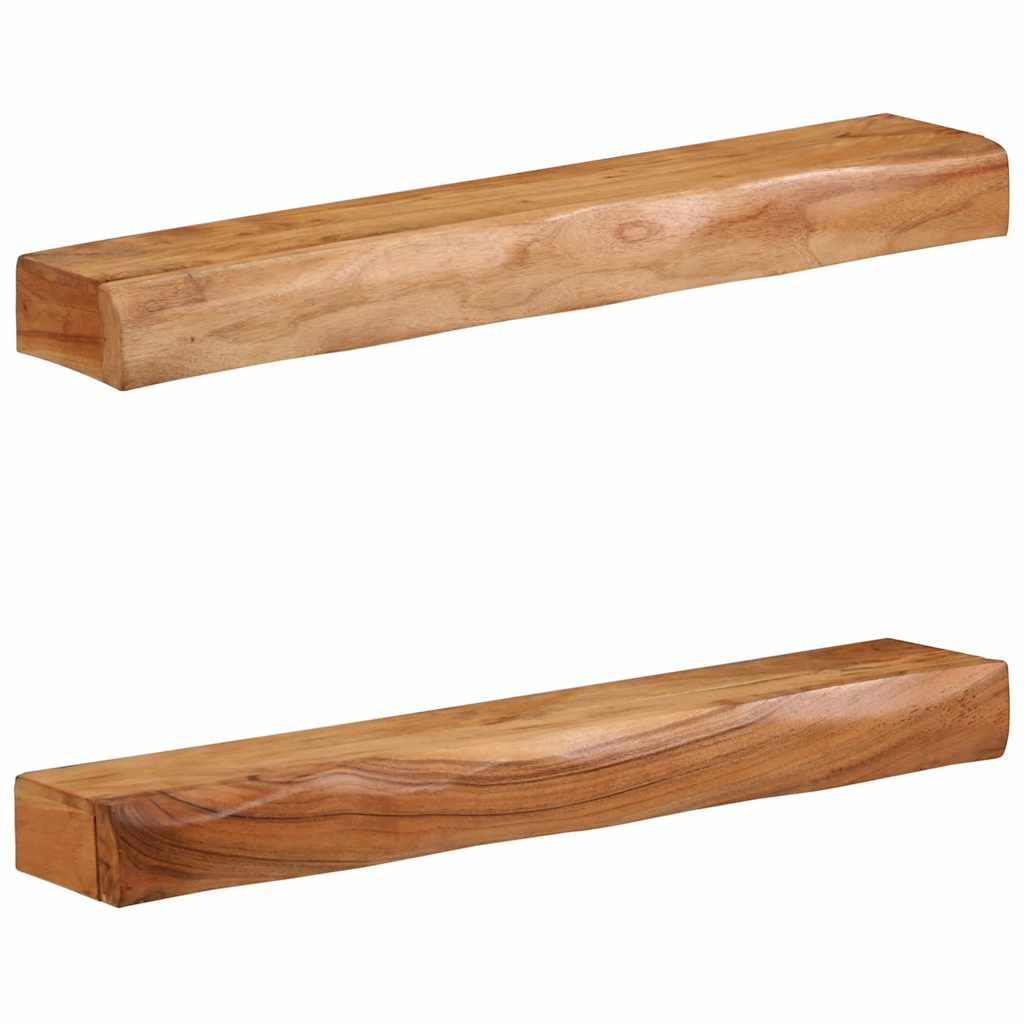 vidaXL Wandschappen 2 st 40x17x8 cm massief acaciahout