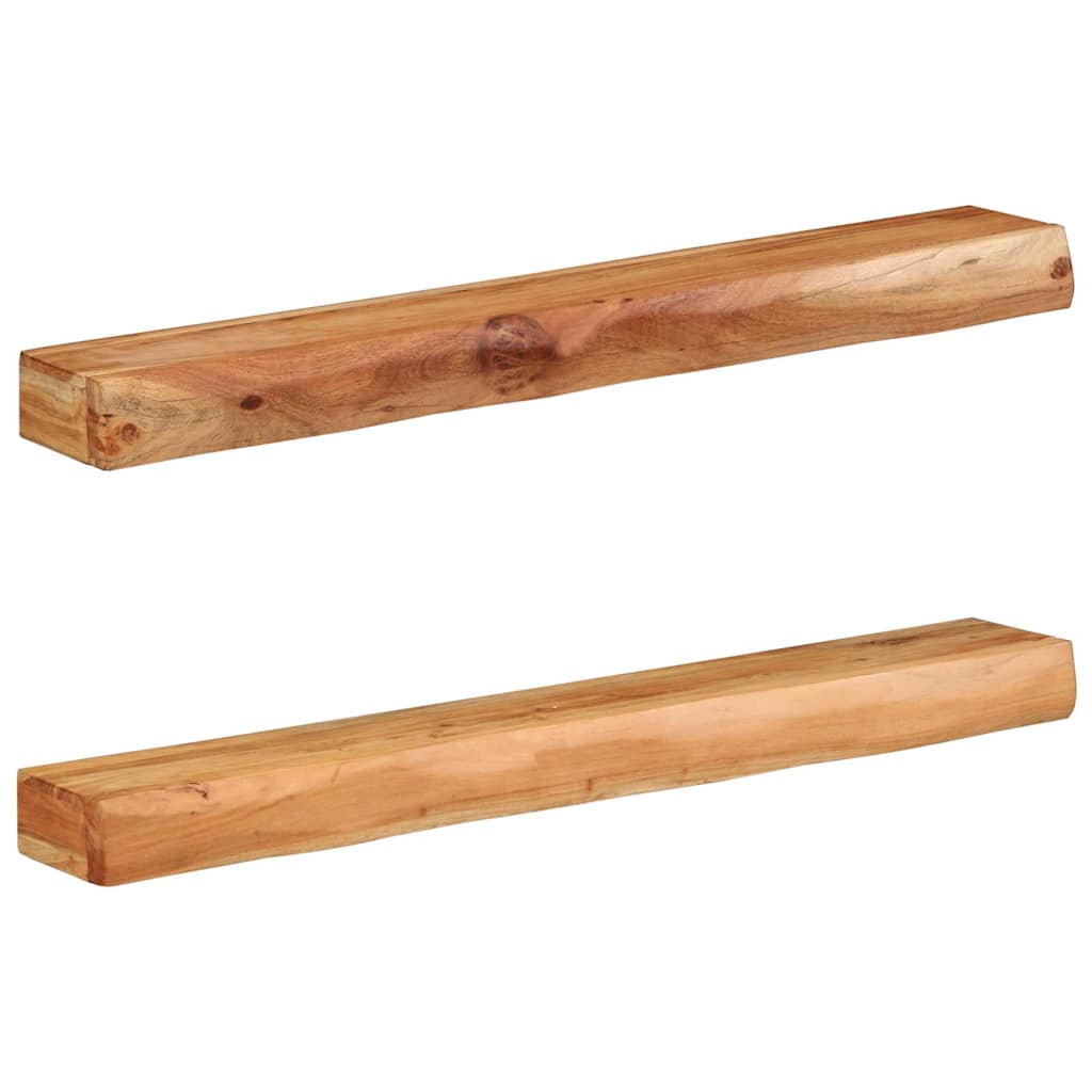 vidaXL Wandschappen 2 st 40x17x8 cm massief acaciahout